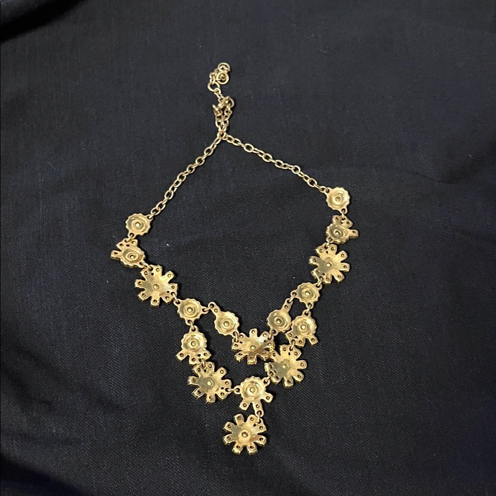 J.Crew Gold Floral Necklace - Picture 2 of 2